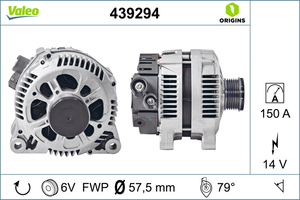 Generator / Alternator 439294 VALEO