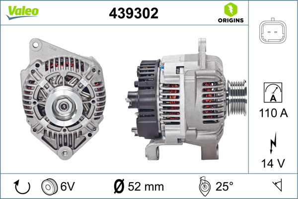 Generator / Alternator 439302 VALEO