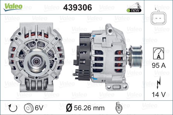 Generator / Alternator 439306 VALEO