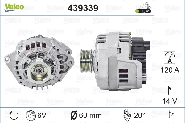 Generator / Alternator 439339 VALEO