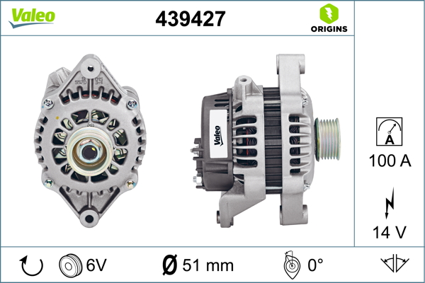 Generator / Alternator 439427 VALEO