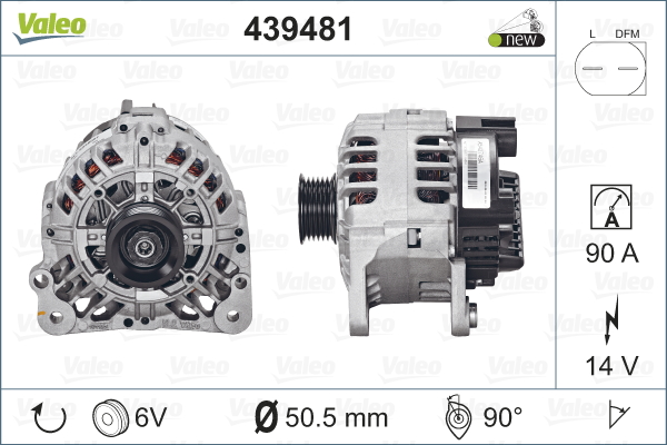 Generator / Alternator 439481 VALEO