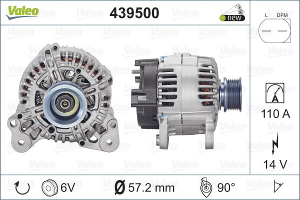 Generator / Alternator 439500 VALEO