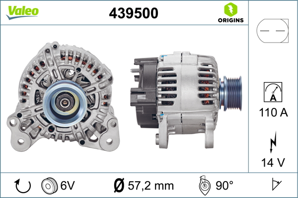 Generator / Alternator 439500 VALEO