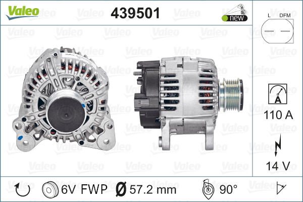 Generator / Alternator 439501 VALEO