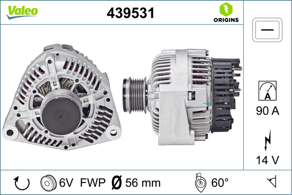 Generator / Alternator 439531 VALEO