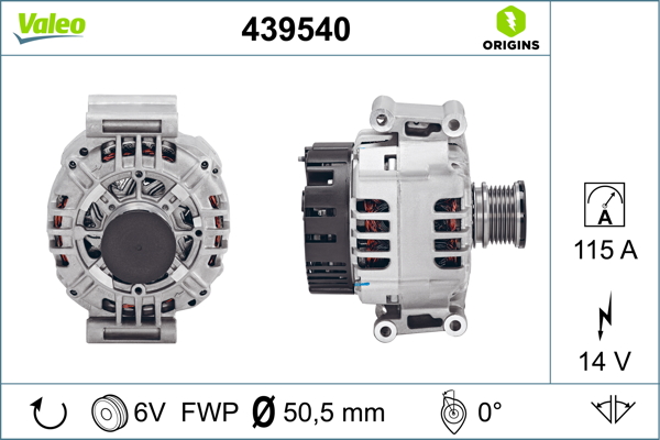 Generator / Alternator 439540 VALEO