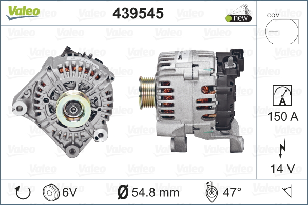 Generator / Alternator 439545 VALEO