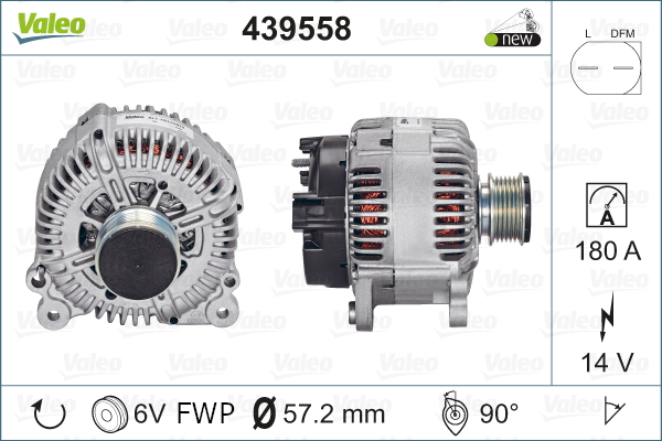 Generator / Alternator 439558 VALEO