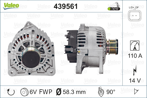Generator / Alternator 439561 VALEO