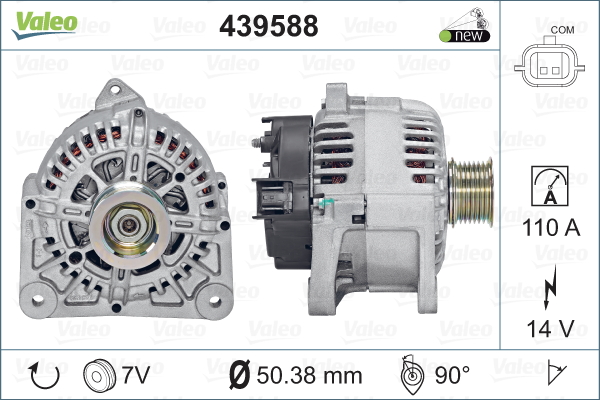 Generator / Alternator 439588 VALEO