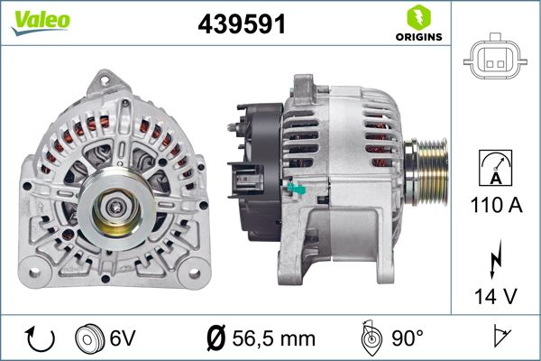 Generator / Alternator 439591 VALEO