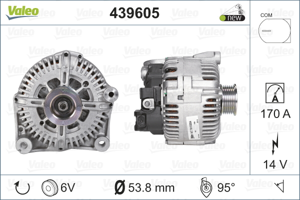 Generator / Alternator 439605 VALEO