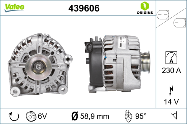 Generator / Alternator 439606 VALEO