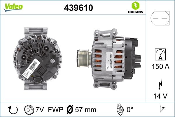 Generator / Alternator 439610 VALEO