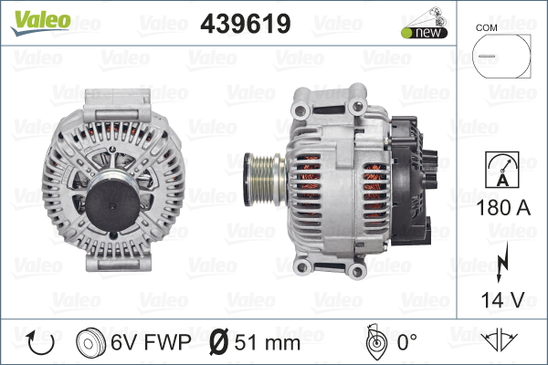 Generator / Alternator 439619 VALEO