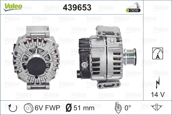 Generator / Alternator 439653 VALEO
