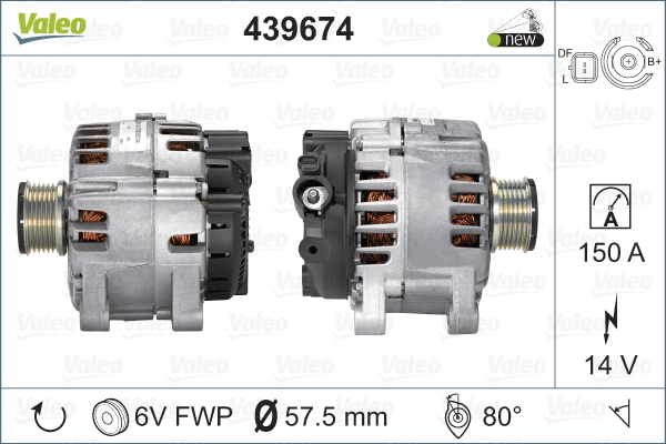 Generator / Alternator 439674 VALEO