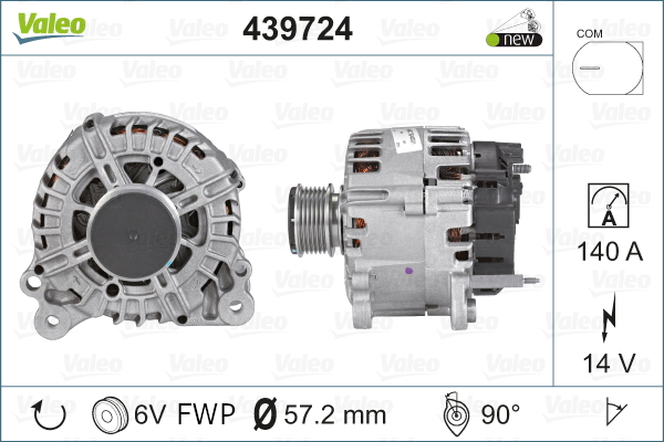Generator / Alternator 439724 VALEO