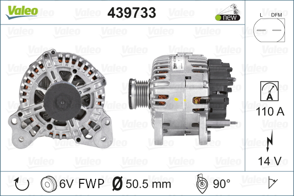 Generator / Alternator 439733 VALEO