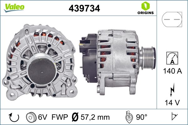Generator / Alternator 439734 VALEO