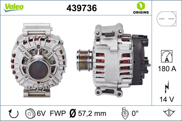 Generator / alternator 439736 VALEO
