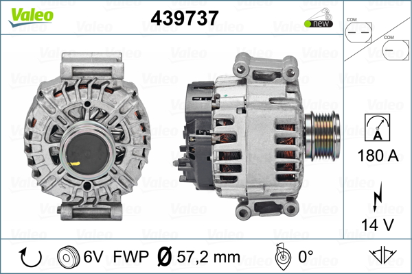 Generator / Alternator 439737 VALEO