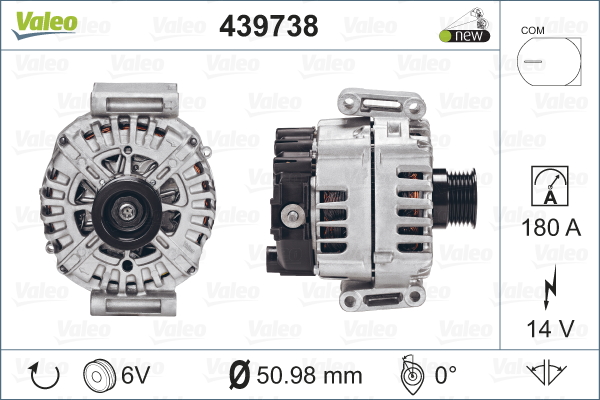 Generator / Alternator 439738 VALEO