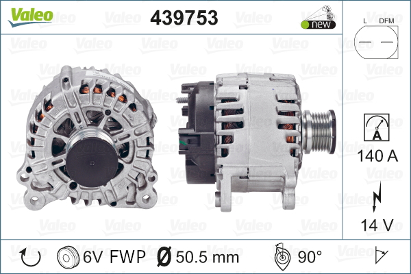 Generator / Alternator 439753 VALEO