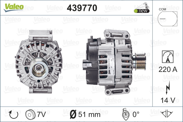 Generator / Alternator 439770 VALEO