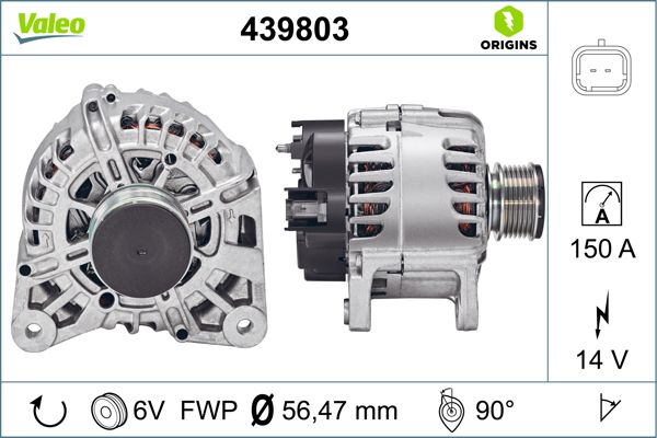 Generator / Alternator 439803 VALEO