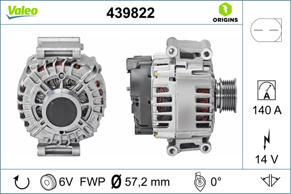 Generator / alternator 439822 VALEO