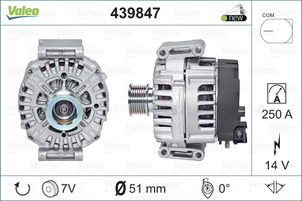 Generator / Alternator 439847 VALEO