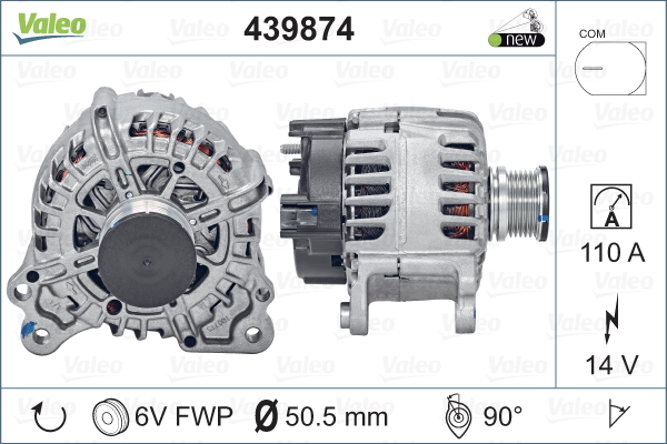 Generator / Alternator 439874 VALEO