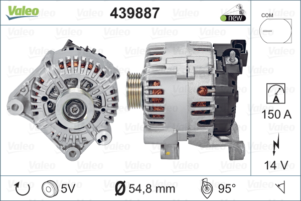 Generator / Alternator 439887 VALEO