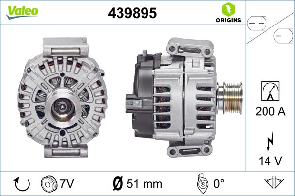 Generator / Alternator 439895 VALEO