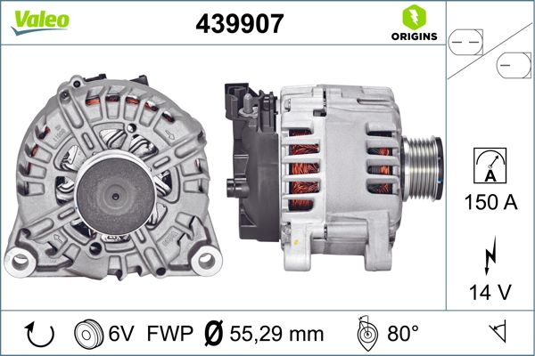 Generator / Alternator 439907 VALEO