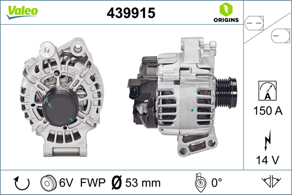 Generator / alternator 439915 VALEO