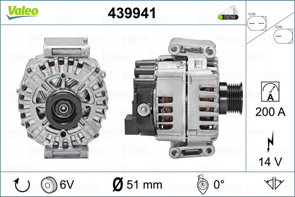 Generator / Alternator 439941 VALEO