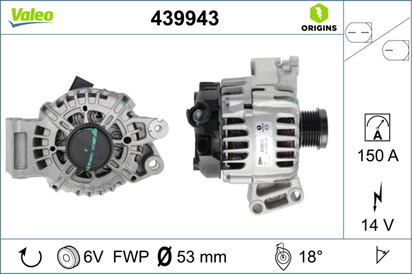 Generator / alternator 439943 VALEO