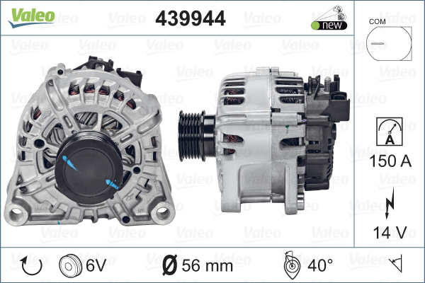 Generator / Alternator 439944 VALEO