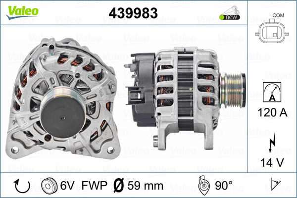 Generator / Alternator 439983 VALEO