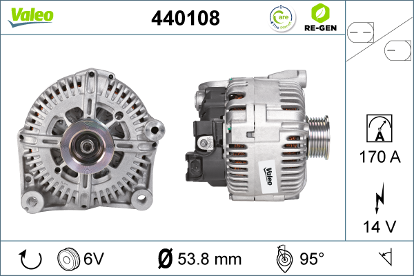 Generator / Alternator 440108 VALEO