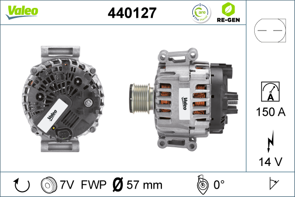 Generator / Alternator 440127 VALEO