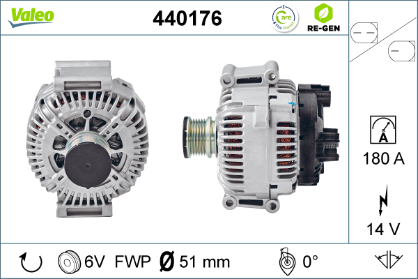 Generator / Alternator 440176 VALEO