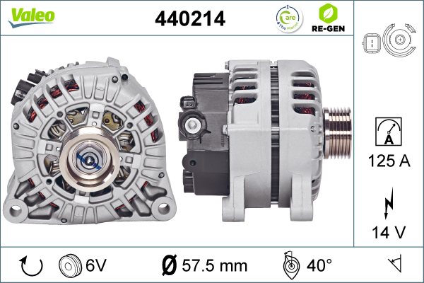 Generator / Alternator 440214 VALEO