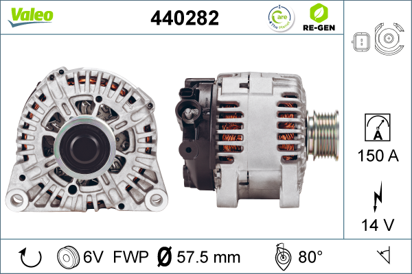 Generator / Alternator 440282 VALEO