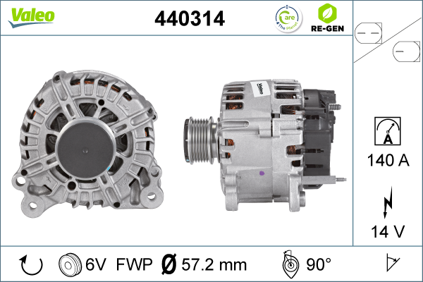 Generator / Alternator 440314 VALEO