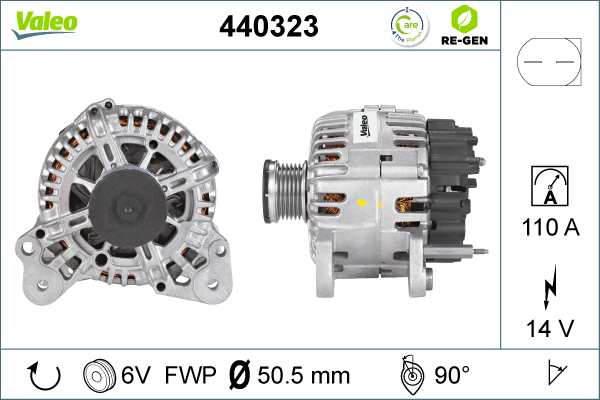 Generator / Alternator 440323 VALEO