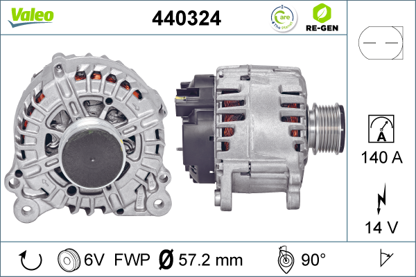 Generator / Alternator 440324 VALEO